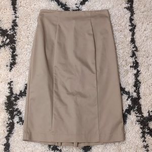 Worthington Petite 4 High Waist Khaki Pencil Skirt